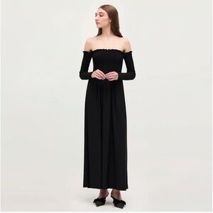 EUC Hill House Home Catalina Black Off Shoulder Dress